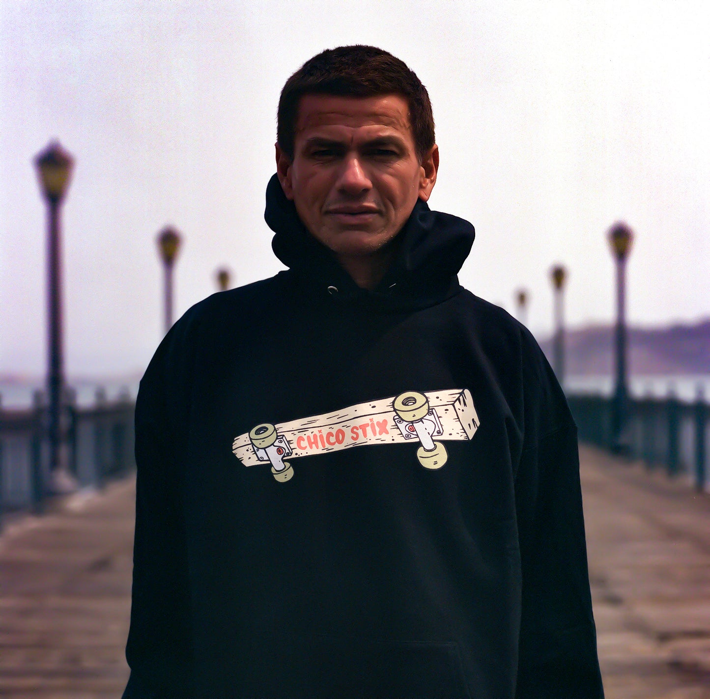 Chico Stix Skateboard Hoodie(Black)